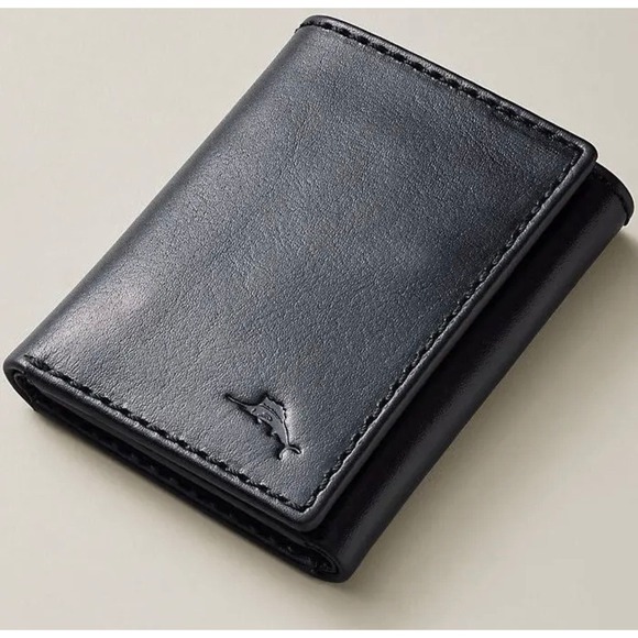 Tommy Bahama Other - NWT Men's Tommy Bahama Leather Trifold Wallet Black